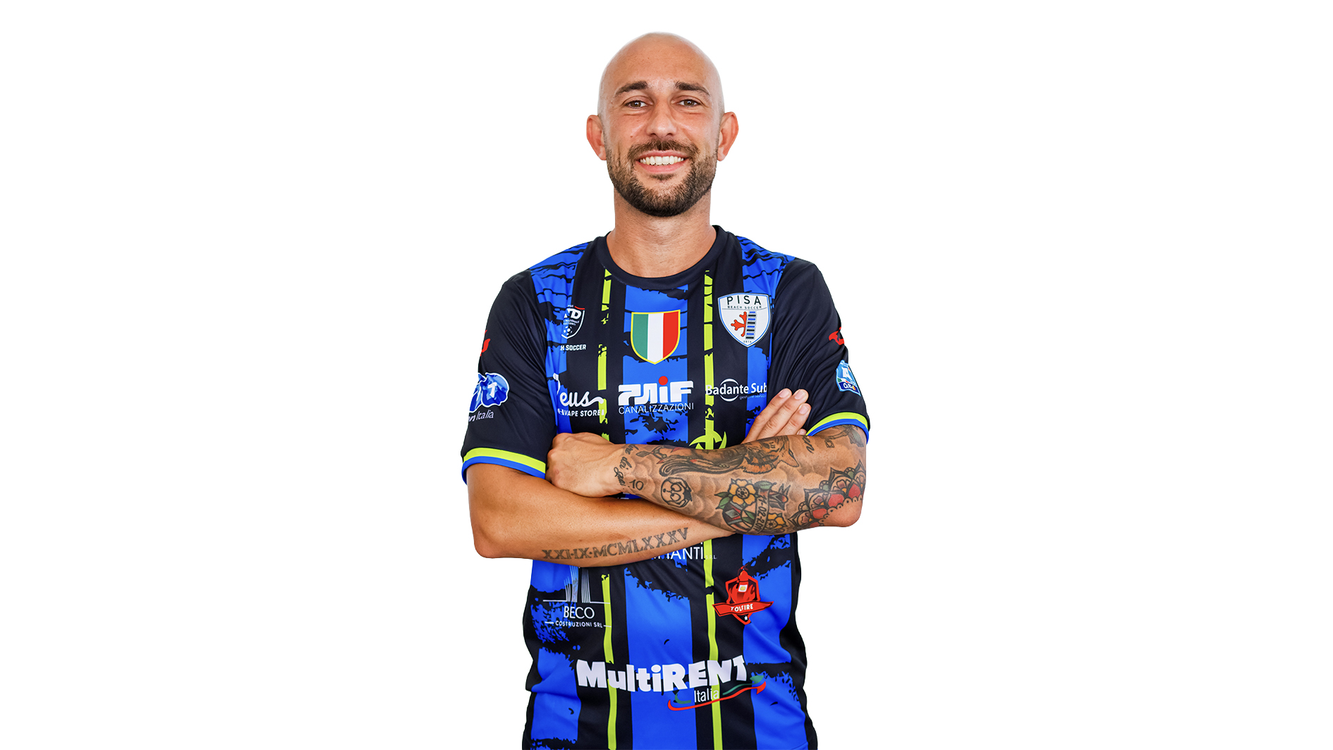 Kit Pisa Beach Soccer indossato in campo